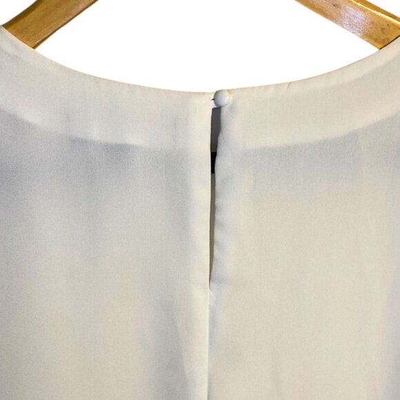 Ivory V-Neck Tank Top - Double Layered - Sz. XL - Picture 3 of 4